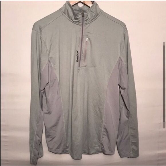 Men’s Reebok Grey 1/4 Zip Pullover Jacket - Picture 2 of 6